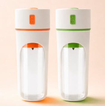 Elektrisk köksjuicer med USB-laddning, trådlös juiceblender, frukt- och apelsinmixer, juicepressmaskin, iskrosskopp och matberedare.